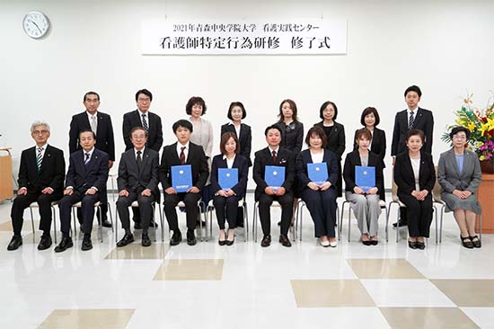 看護師特定行為研修第一期生の修了式（9/15）
