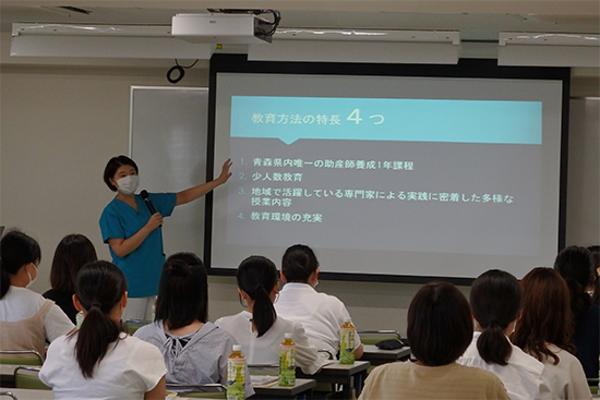 オープンキャンパス：別科助産専攻の様子