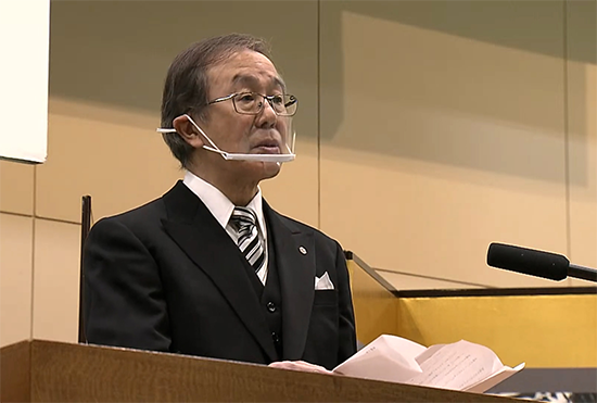 藤敬学長による式辞