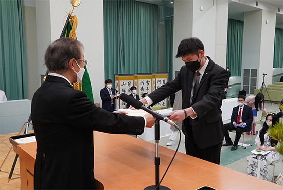 2022年度秋季 学位記授与式の様子