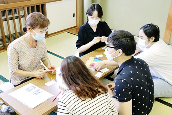 名刺作りプログラムの様子