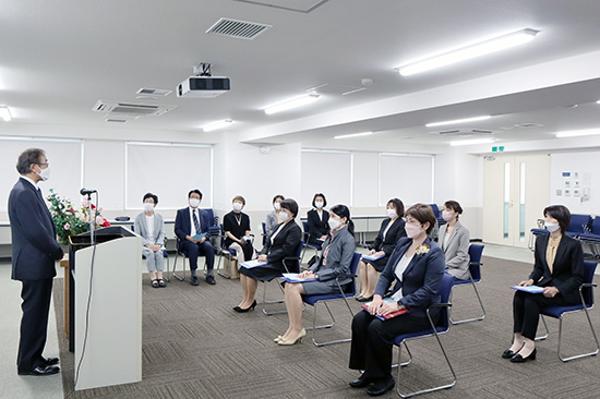 佐藤学長挨拶の様子