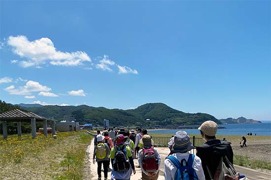 天気に恵まれた第2回目の「浅虫温泉海山クア（健康）の道」