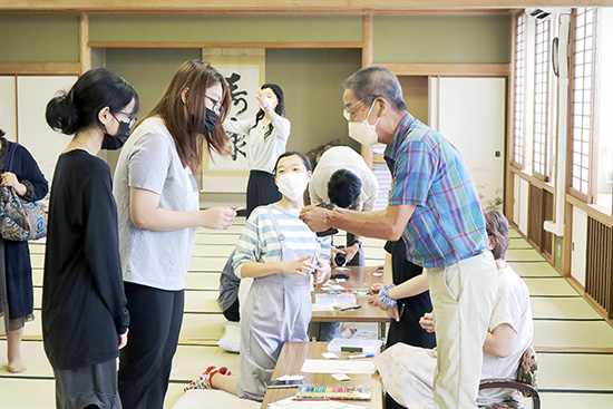 名刺作りプログラムの様子