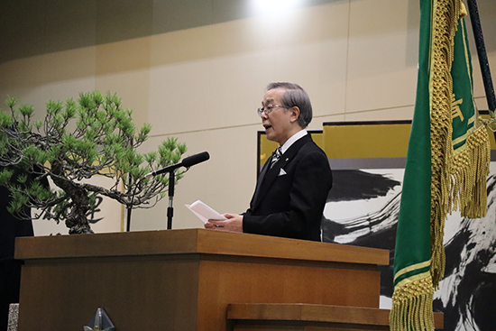 佐藤敬学長の式辞