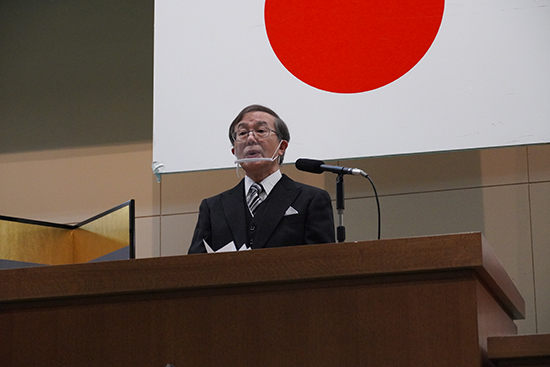 佐藤敬学長の式辞