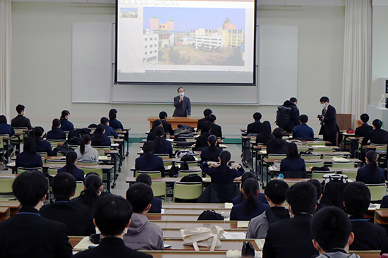 木造高校一日大学体験の様子