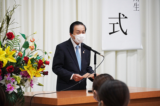 石田憲久理事長からの励ましの言葉