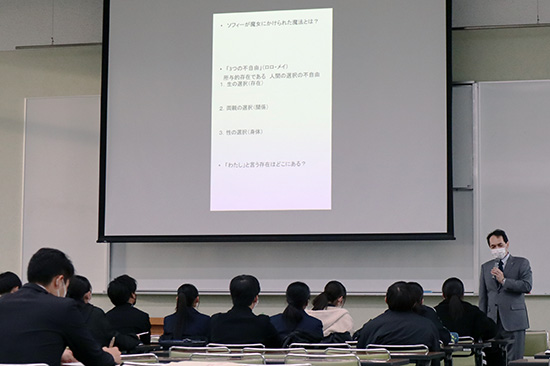 木造高校一日大学体験の様子