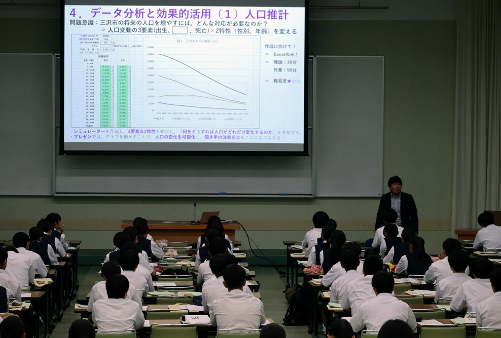 三沢商業高校2年生が高大連携講義を受講しました（7/10）